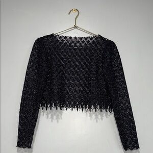 Homemade Elegant Black Lace Women's Blouse